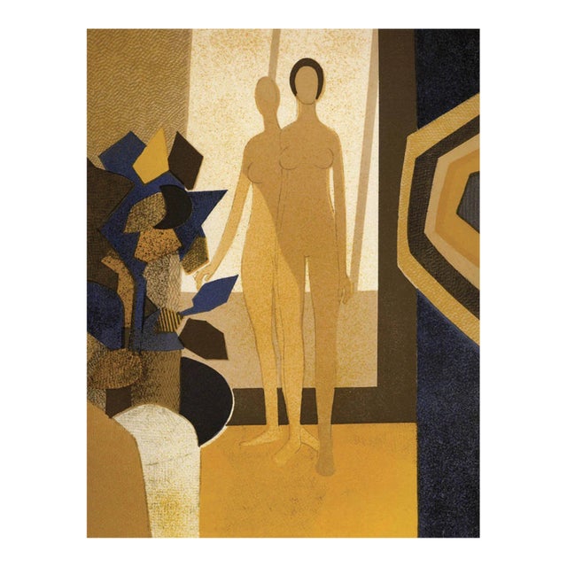 1974 Andre Minaux Original Lithograph Contre Jour For Sale