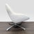 Modern Bo Concept Veneto Modern White Swivel Lounge Chair With Metal Base For Sale - Image 3 of 10