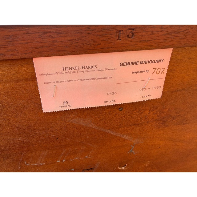 Wood Henkel Harris Chippendale Style Serpentine Top Bachelor Chest of Drawers For Sale - Image 7 of 18