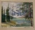 Eileen Stuart Covell Lake & Mt. Edith Acrylic painting Framed and matted 10" x 9" Artist Signed