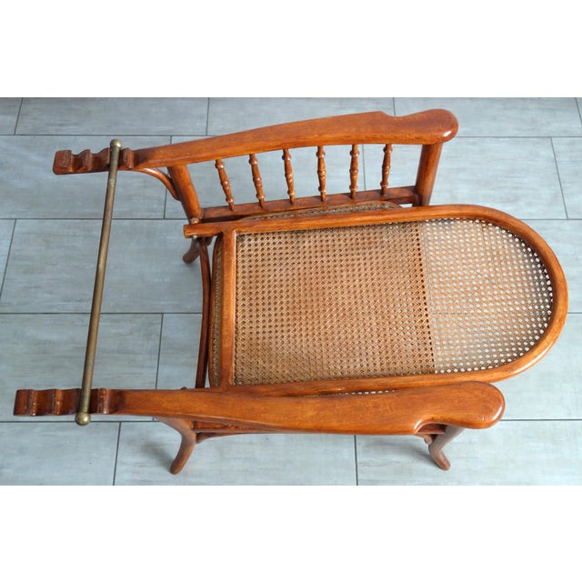 Armchair with Ratchet Mechanism from Fischel, 1900s For Sale - Image 17 of 18
