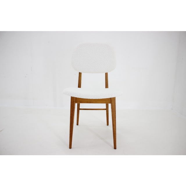 Oak Dining Chairs in Boucle, Former Czechoslovakia, 1960s, Set of 3 For Sale - Image 15 of 18