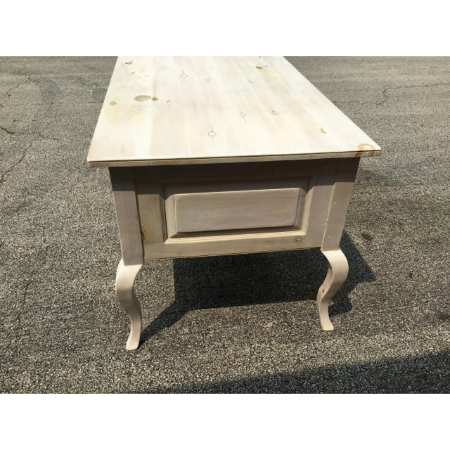 White Washed Pine Desk For Sale In Chicago - Image 6 of 10
