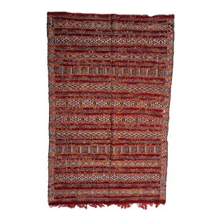 1980s Moroccan Kilim Zemmour Rug - 9.5 X 5.35 Ft For Sale