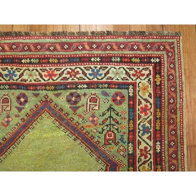 Early 20th Century Lime Green Antique Persian Runner For Sale - Image 5 of 6