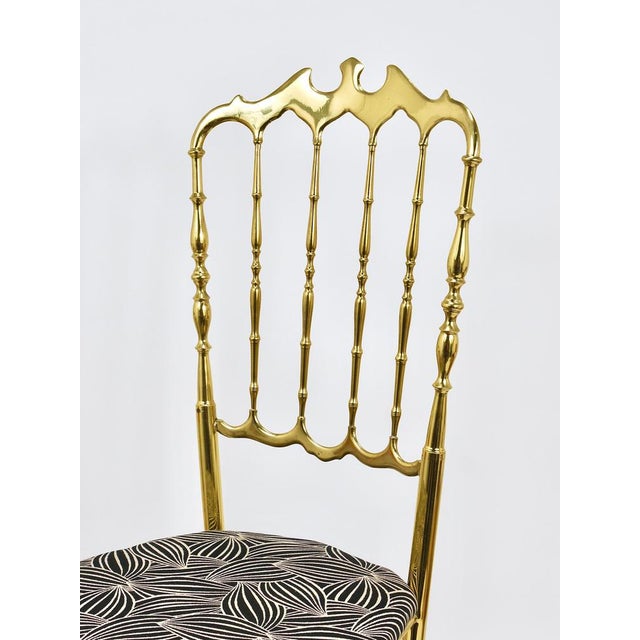 Mid-Century Chiavari Brass Chair attributed to Giuseppe Gaetano Descalzi, Italy, 1950s For Sale - Image 12 of 16