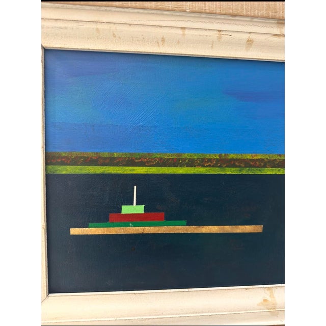 Abstract Vintage Abstract Oil Painting For Sale - Image 3 of 11