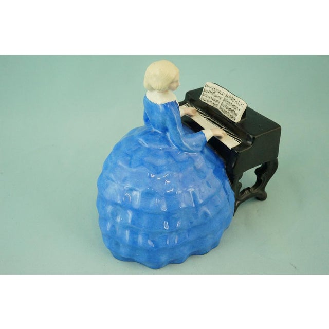 20th Century Ceramic Sculpture of Lady on a Piano by Bertold Loffler for Wiener Keramik in Powolny, Austria For Sale - Image 11 of 18