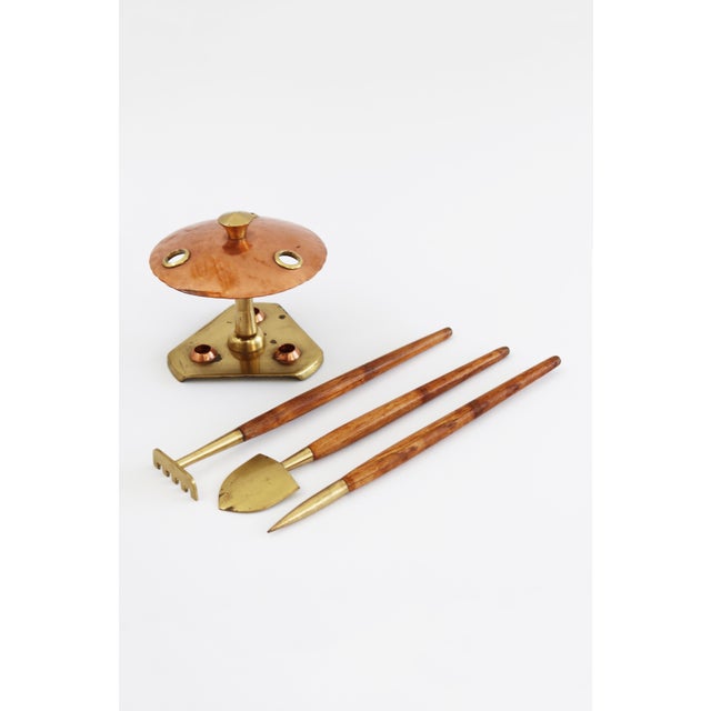 Mid-Century Modern Brass and Copper Cactus & Bonsai Planting Set, 1960s, Set of 4 For Sale - Image 3 of 8