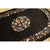 1920s Black Medallion Floral Antique Oval Chinese Art Deco Carpet 4'1" X 6'10" For Sale - Image 4 of 9