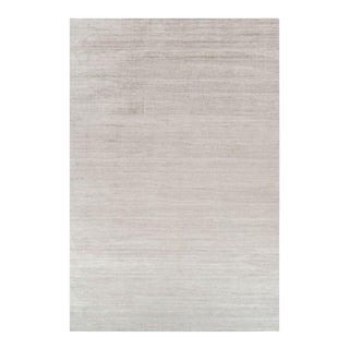 Rug & Kilim’s Oversized Textural Rug in Solid Taupe and White Tones and Striae - 12x18 For Sale