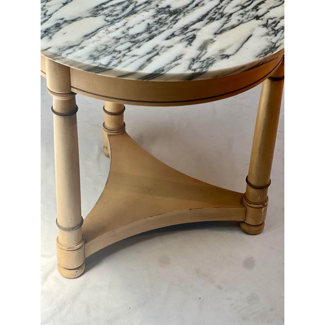 French Late 20th Century Directoire Style Marble Top Gueridon Table - Project Piece For Sale - Image 3 of 9