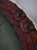 Carved Mahogany Frame Green Leather Office Desk Chair For Sale - Image 16 of 18