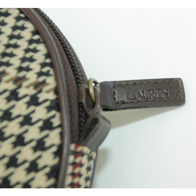 Ralph Lauren Houndstooth Wallet Cosmetic Bag For Sale - Image 11 of 12