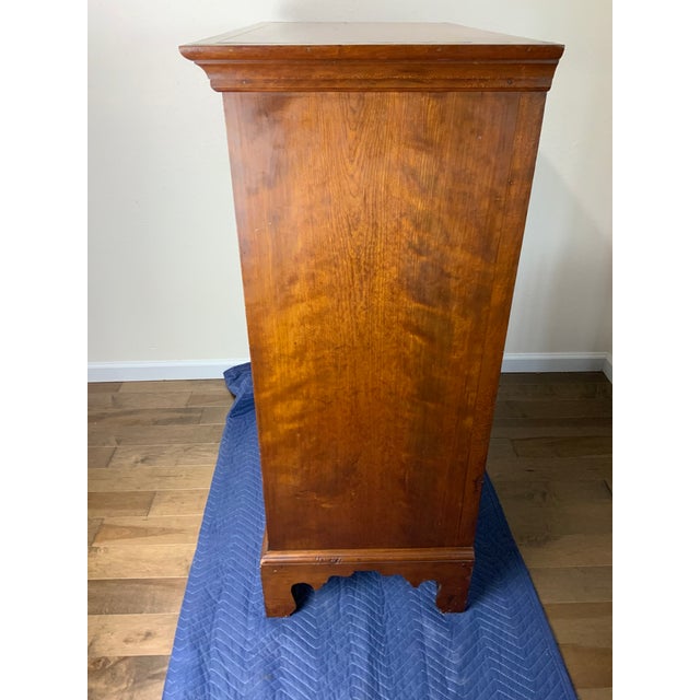 Brown Early 19th Century Cherry Chippendale Tall Chest For Sale - Image 8 of 18