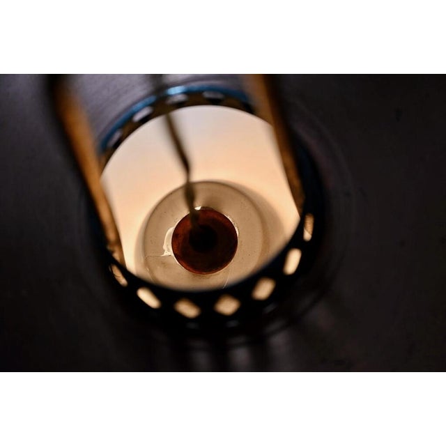 Large Suspension Lantern in Glass and Golden Brass, 1950s For Sale - Image 17 of 18