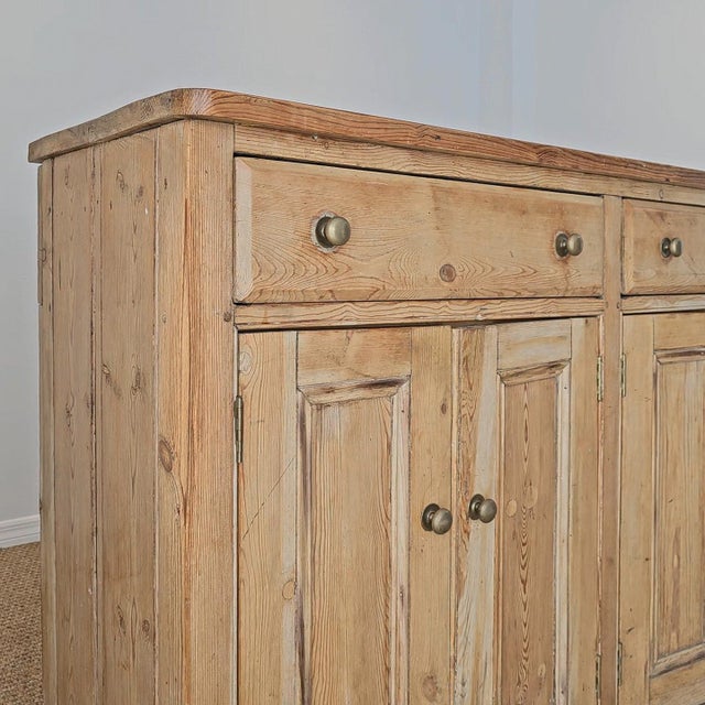 Wood Antique English Pine Sideboard - Circa 1870 For Sale - Image 7 of 13