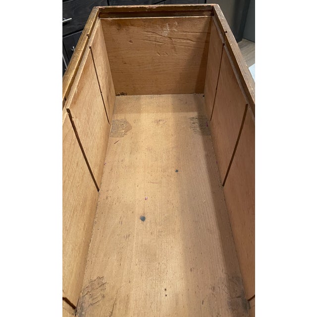Wood Antique Faux Grained Box With Sliding Top For Sale - Image 7 of 7