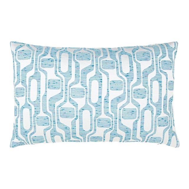 The House Of Scalamandré Telly Lumbar Pillow In Blueskies For Sale