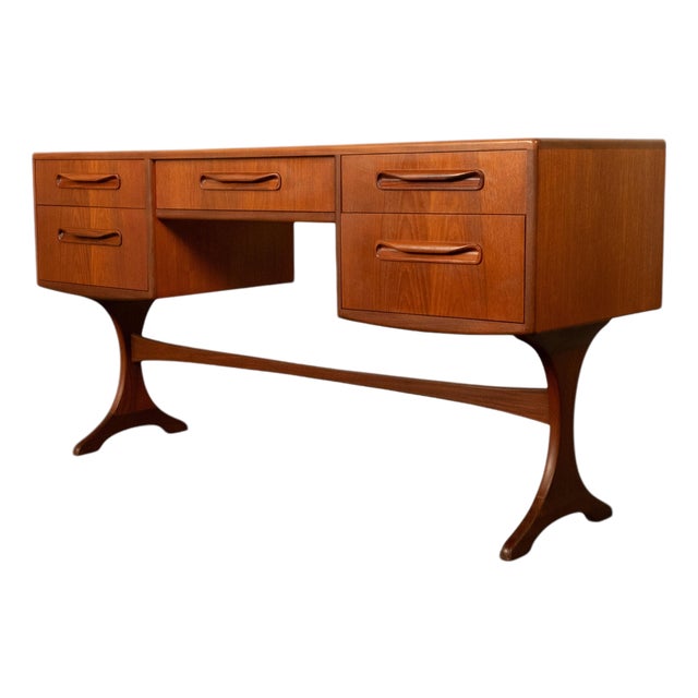 Original Mid Century Modern Danish Style Teak G Plan Furniture "Fresco" Desk Vanity by v. B. Wilkins, 1966 For Sale