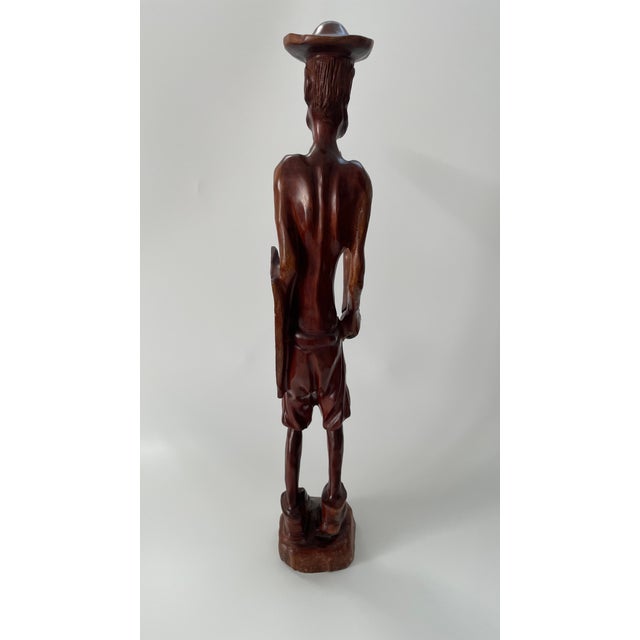 Vintage Don Quixote Wood Carving Sculpture For Sale In Las Vegas - Image 6 of 15