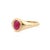 Not Yet Made - Made To Order 14k Gold Vintage Style Ruby Art Deco Signet Ring Size 5 For Sale - Image 5 of 12
