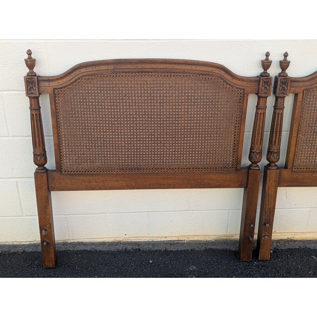 Pair of Vintage Wicker Twin Headboards For Sale In Washington DC - Image 6 of 12