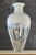 19 In. Tall Milk &Clear Glass Textural White Amphora Art Glass Vase For Sale - Image 9 of 16