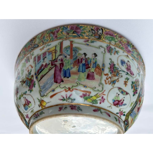Antique Chinese Rose Medallion Bowl For Sale - Image 13 of 18