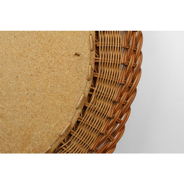 Small Mid-Century Rattan Mirror, France, 1960s For Sale - Image 10 of 11