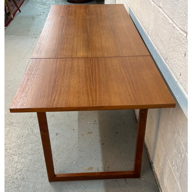 Mid-Century Modern Danish Extending Drop-Leaf Teak Desk For Sale - Image 11 of 17
