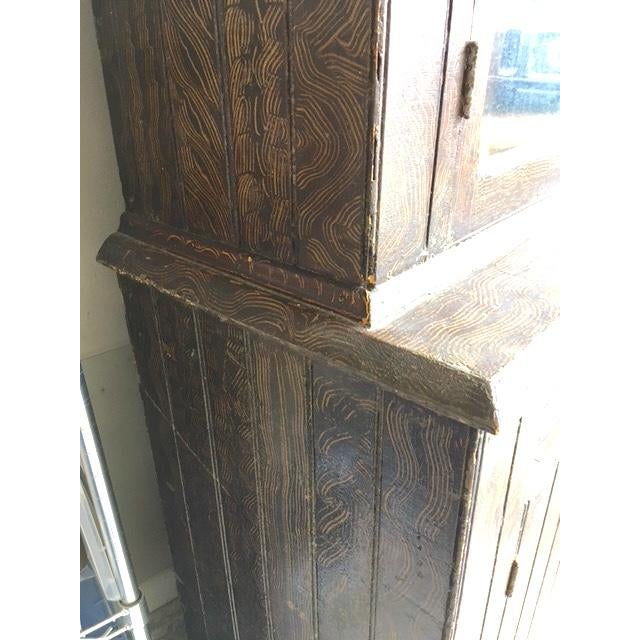 Farmhouse Country Primitive Stepback 1850s Cupboard For Sale - Image 15 of 18