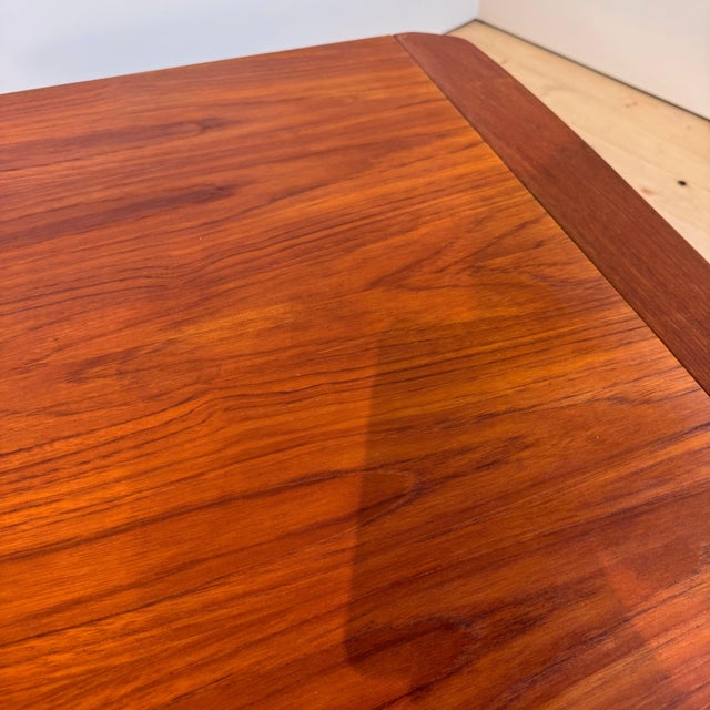 Brown Vintage Teak Coffee Table, Denmark, 1960s For Sale - Image 8 of 10