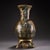 Bronze Vase With Gold Inlay, Twin Dragon Head Handles & Archaic Script, Chinoiserie Tabletop Bronze Vessel For Sale In Los Angeles - Image 6 of 10