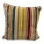 Vintage Velvet Striped Accent Pillow For Sale