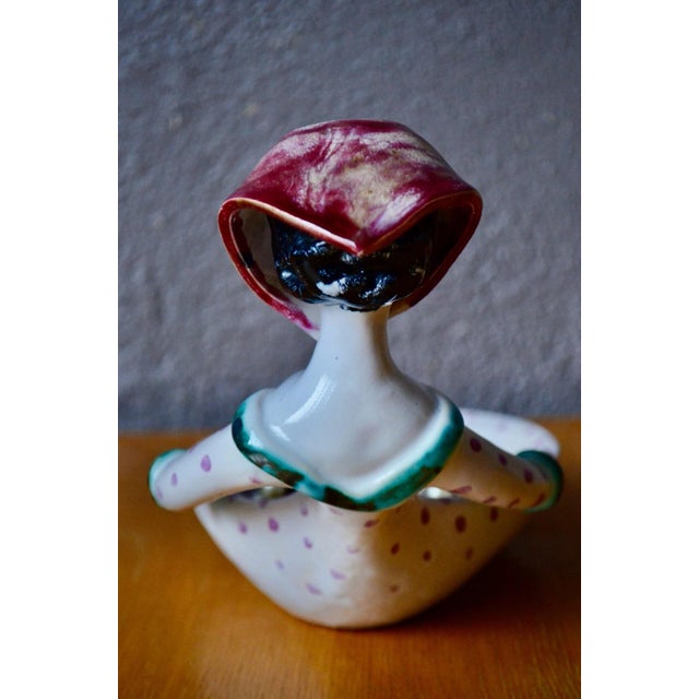 Figurative Ring Holder in Glazed Earthenware, 1950s For Sale - Image 11 of 14