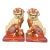Pair of Vintage Japanese Kutani Porcelain Foo Dog Statues For Sale