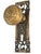 Add an eccentric touch to your decor scheme with this rare pair of American cast bronze door knobs with plate manufactured...