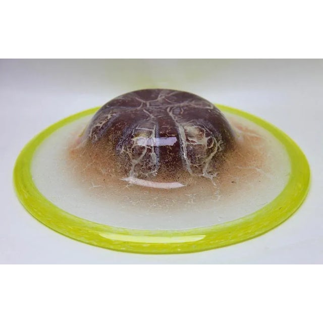 Green German Ikora Art Glass Bowl by Karl Wiedmann for WMF, 1930s For Sale - Image 8 of 10