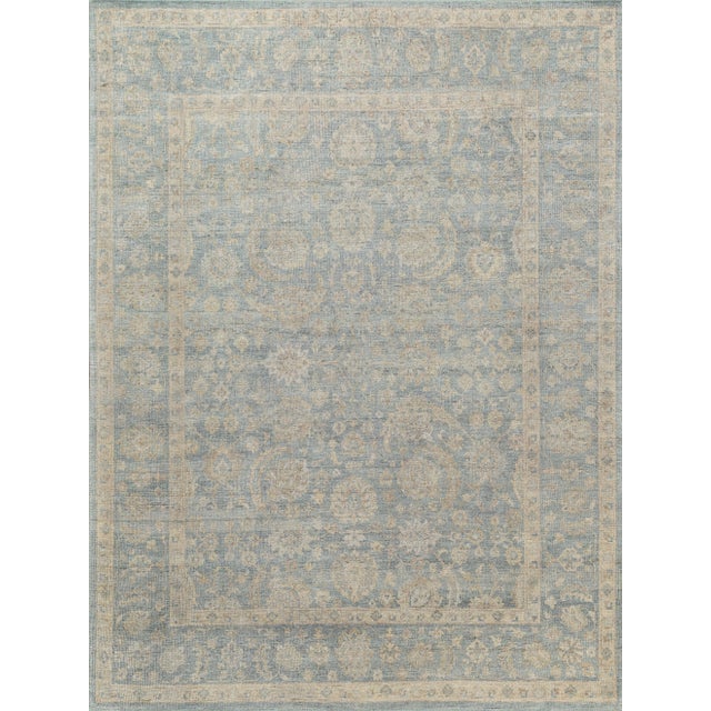 Textile Exquisite Rugs Harper Hand-Knotted New Zealand Wool Blue/Beige Rug-8'X10' For Sale - Image 7 of 7