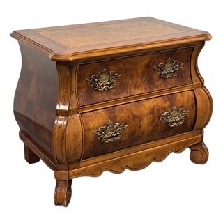 Henredon Louis XV Style Bombe Nightstand, Vintage For Sale