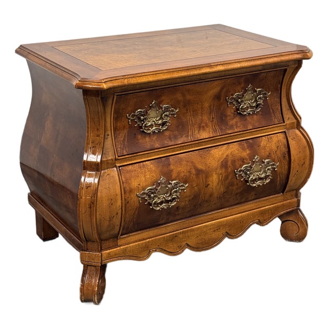 Henredon Louis XV Style Bombe Nightstand, Vintage For Sale
