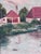 Green Vintage Original Landscape Oil Painting, Signed Farmhouse Art For Sale - Image 8 of 18