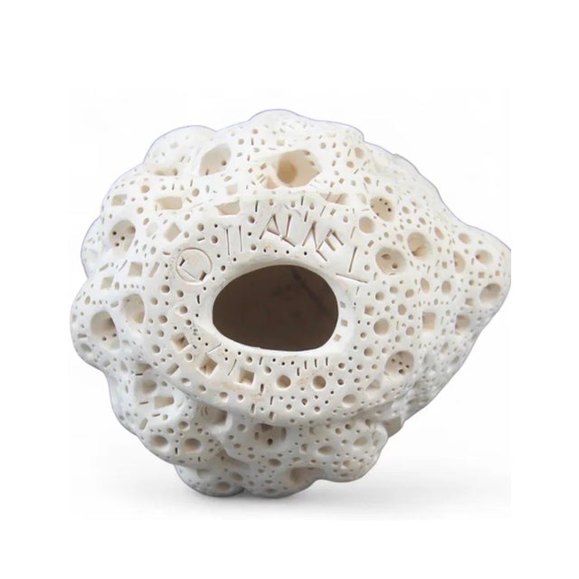 Ceramic Alexander Ney, White Terracotta Modernist Abstract Sculpture Head Russian Artist Alexander Ney For Sale - Image 7 of 10