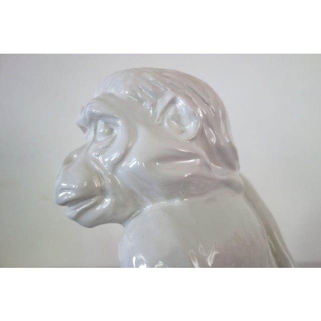 Vintage Italian Handcrafted Ceramic Plant Pot with Monkey and Bananas, 1960s For Sale - Image 10 of 16