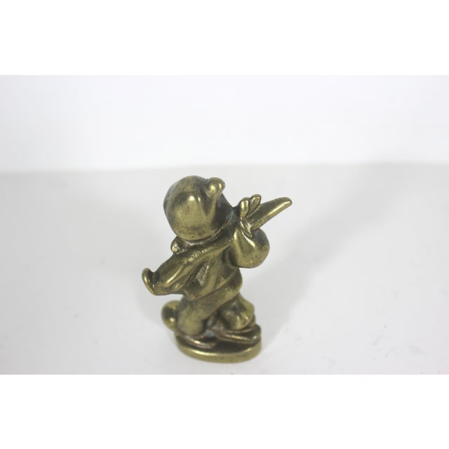 Metal Vintage Brass Hummel Style Figurine Boy Carrying a Sack Vagabond For Sale - Image 7 of 10