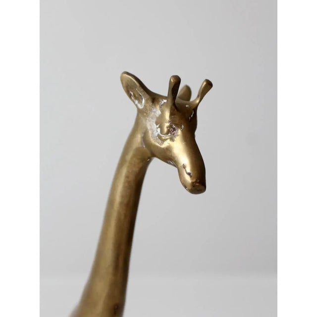 Mid-Century Modern Mid Century Brass Giraffe For Sale - Image 3 of 13