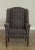 Traditional George III Style Custom Flame Stitch Upholstered Wing Chair For Sale - Image 3 of 13