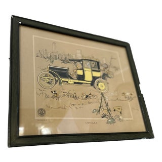 René Vincent, Berliet Illustration, Chicago, 1907, Print on Paper For Sale