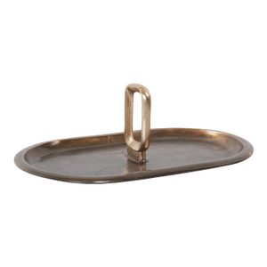 Golden Ore Oval Tray With Handle